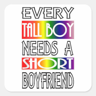 Jeder große Junge LGBTQ Prix Gay Men Gay Pride Gay Quadratischer Aufkleber