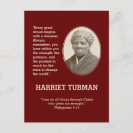 Jeder große Traum BHM HARRIET TUBMAN Zitat Postkarte