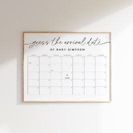 JEDER Guess the Anreisedatum Baby Shower 16x20 Poster