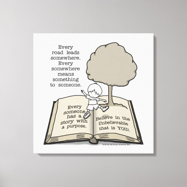Jeder hat eine Geschichte Leinwanddruck (Vorderseite)