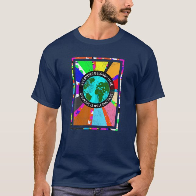 Jeder hier gehört Earth Day Gay Pride LGTBQ Al T-Shirt (Vorderseite)