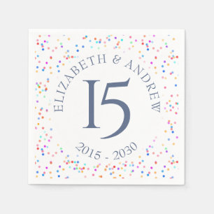Jeder Hochzeitstag Regenbogen Konfetti Serviette