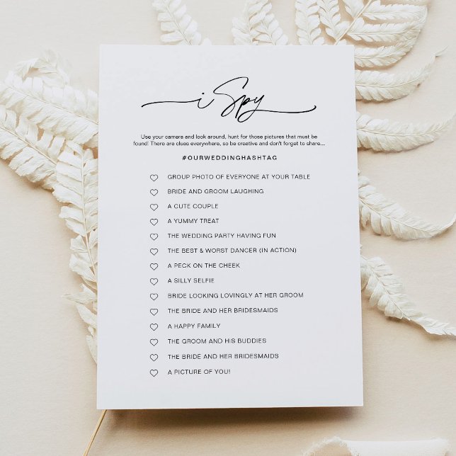 JEDER I Spy Wedding Game Card Einladung (Von Creator hochgeladen)