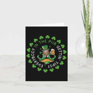 Jeder im Pub Gettin' Tipsy Drinking St Pat Karte