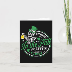 Jeder im Pub wird an St. Patrick's Day betrunken Karte