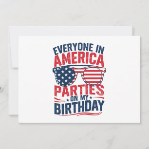 Jeder in Amerika Partys auf meinem Geburtstag Einladung