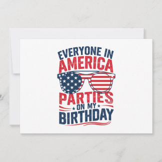 Jeder in Amerika Partys auf meinem Geburtstag Einladung