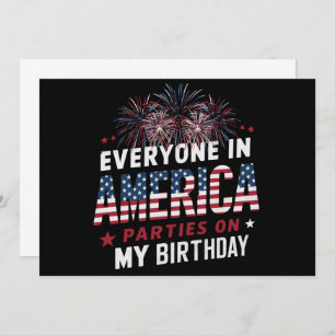 Jeder in Amerika Partys auf meinem Geburtstag Einladung