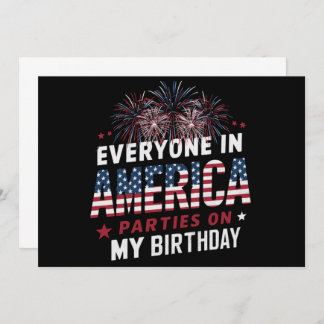 Jeder in Amerika Partys auf meinem Geburtstag Einladung