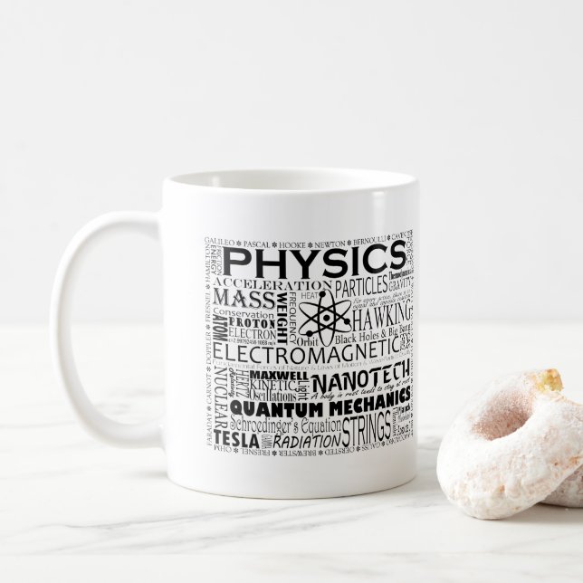 Jeder ist durch Quantenphysik Zitat verwirrt Kaffeetasse (Mit Donut)