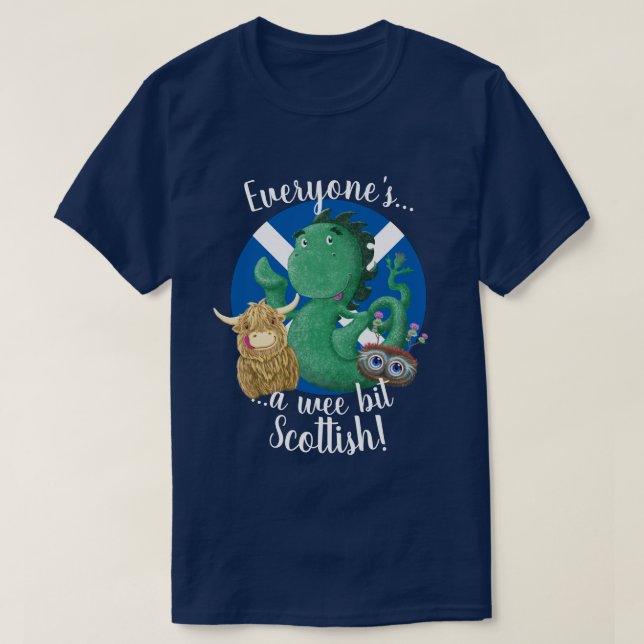 Jeder ist ein kleiner StückchenScottish! T-Shirt (Design vorne)