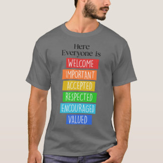 Jeder ist hier Idaho Lehrer 1 willkommen T-Shirt