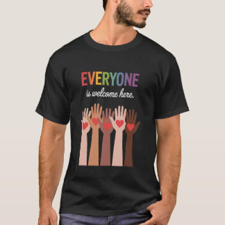 Jeder ist hier willkommen Diversity Idaho Lehrer T-Shirt
