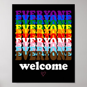 Jeder ist hier willkommen, Prith Monat Lgbtq Regen Poster