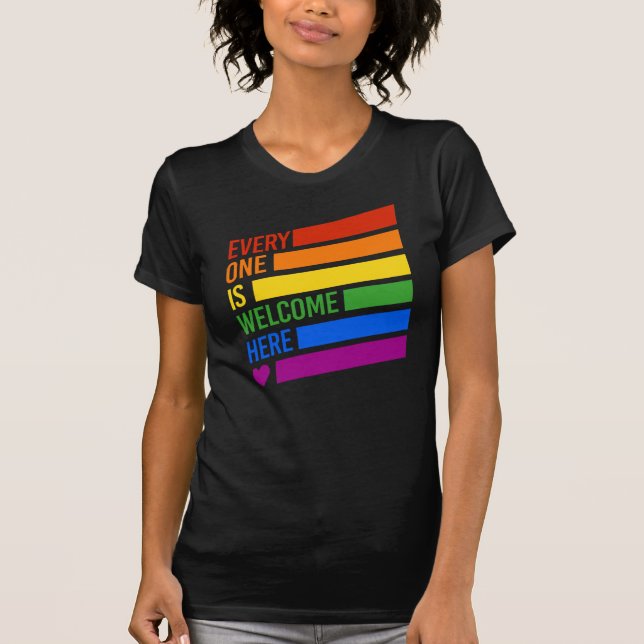 Jeder ist hier willkommen T-Shirt (Vorderseite)