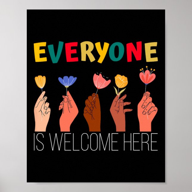 Jeder ist hier willkommen, um Diversity und Poster (Vorne)