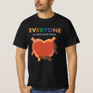 Jeder ist hier willkommen Vielfalt Inklusion Gleic T-Shirt
