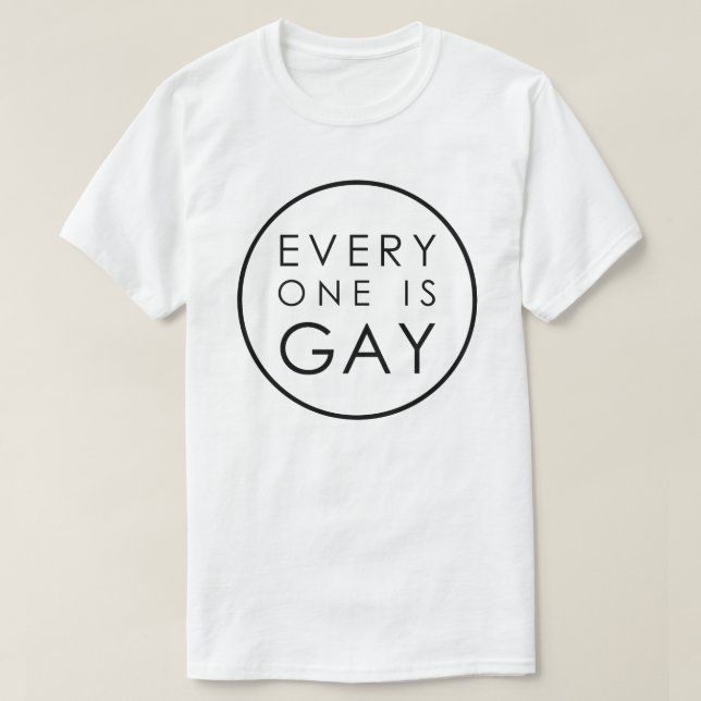 JEDER IST HOMOSEXUELL T-Shirt (Design vorne)