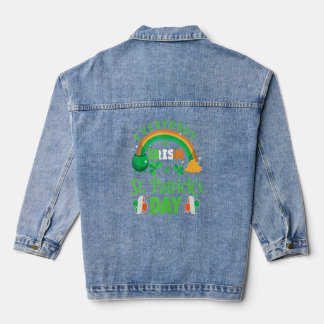 Jeder ist irisch auf St Patrick's Day Rainbow Fun Jeansjacke