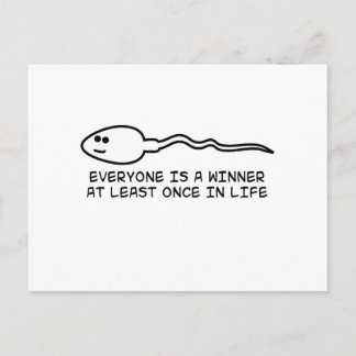 Jeder ist mindestens einmal Gewinner! Postkarte