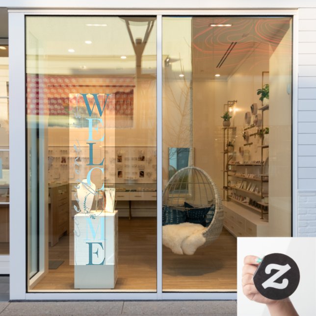 Jeder ist Willkommen Business Shop Deco Fensteraufkleber (Schaufenster)