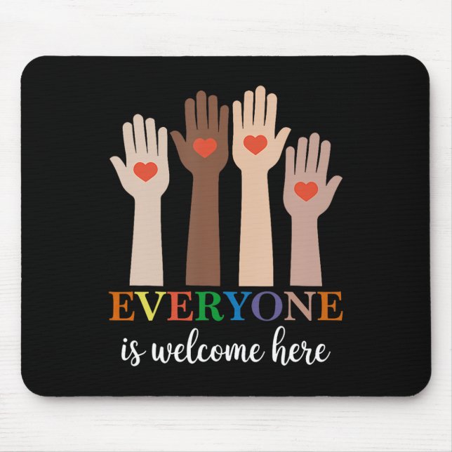 Jeder ist willkommen hier Idaho Lehrer 73 Mousepad (Vorne)