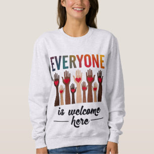 Jeder ist willkommen hier - USA Diversity & Unity Sweatshirt
