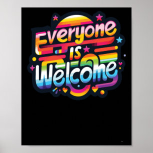 Jeder ist willkommen Sticker1 Poster