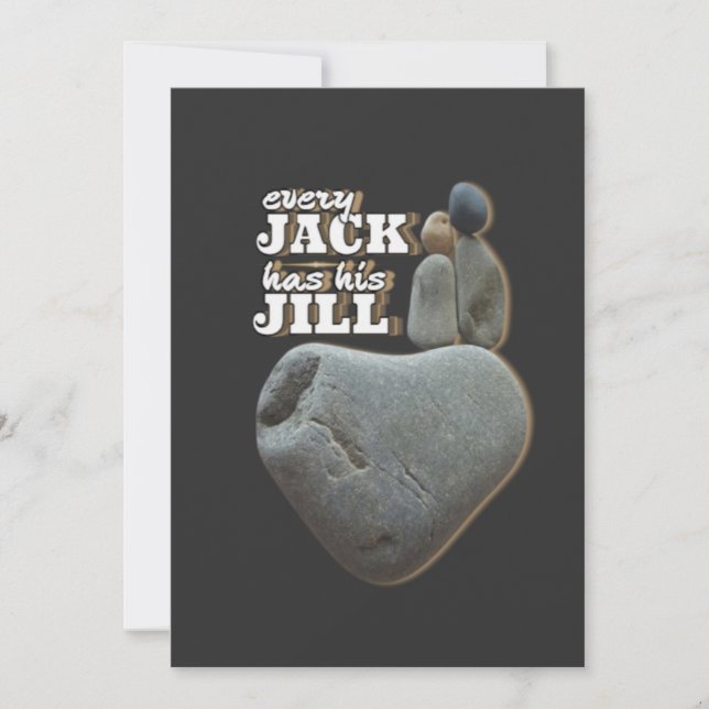 Jeder Jack hat seinen Jill - Liebe Regeln Kunst ge Einladung (Vorderseite)