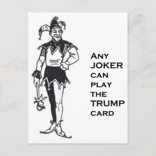 JEDER JOKER KANN TRUMP POSTKARTE