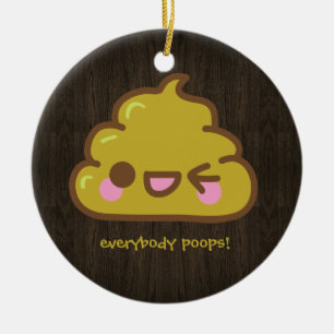jeder kackt keramikornament