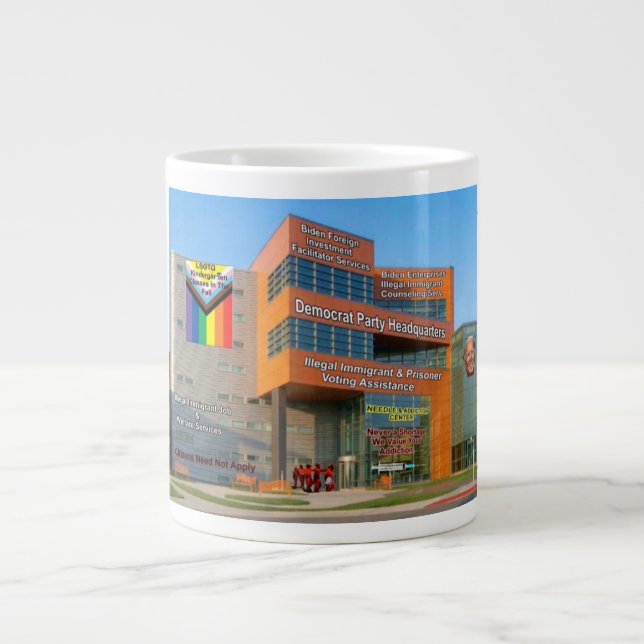 Jeder kann als Demokrat wählen. Jumbo-Tasse (Vorderseite)