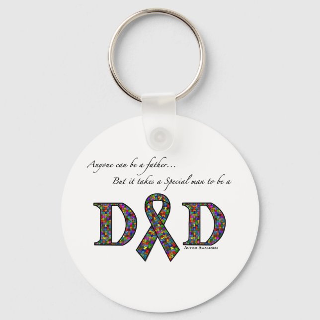 Jeder kann ein Vater sein...Autismus Schlüsselanhänger (Vorderseite)