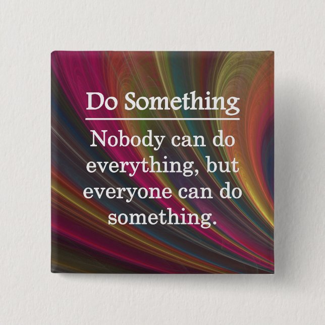 Jeder kann etwas tun button (Vorderseite)