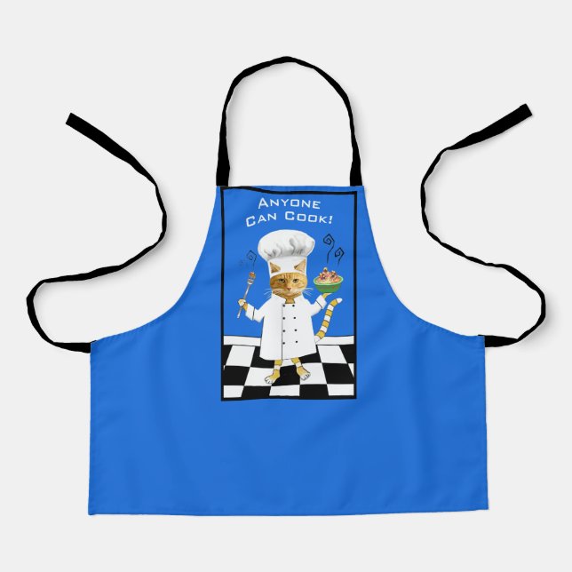 Jeder kann kochen! Blue Kitty Schürze (Small) (Vorderseite)
