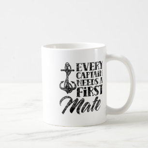 Jeder Kapitän braucht einen ersten Maat Yacht Schi Kaffeetasse