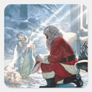 Jeder Kniebeutel Quadratischer Aufkleber