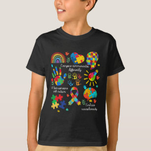 Jeder kommuniziert anders Autismus Neurodiversität T-Shirt