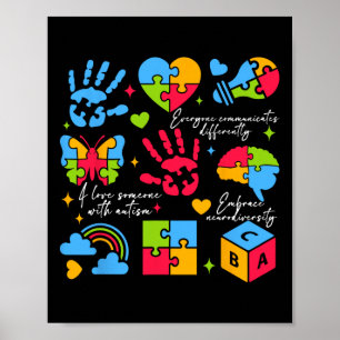 Jeder kommuniziert anders Neurovielfalt P Poster