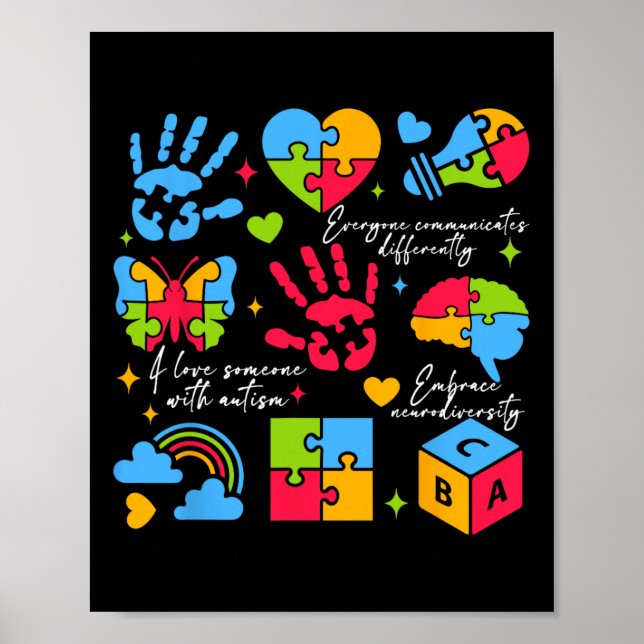 Jeder kommuniziert anders Neurovielfalt P Poster (Vorne)