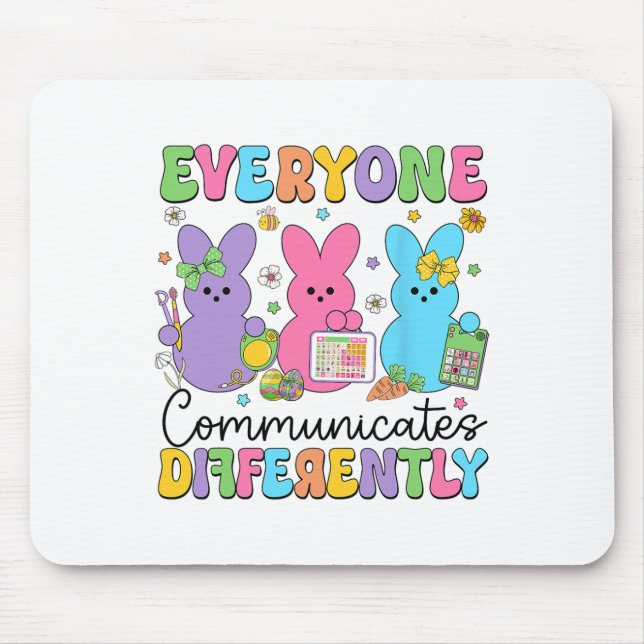 Jeder kommuniziert anders Ostern-Rede Th Mousepad (Vorne)