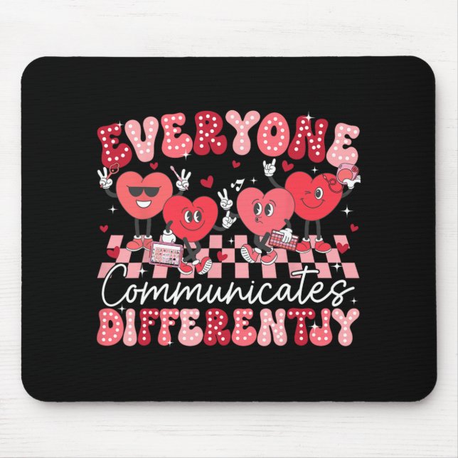 Jeder kommuniziert anders Sonderpädagogik Mousepad (Vorne)