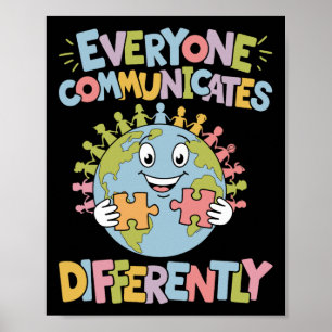 Jeder kommuniziert anders Sonderpädagogik Poster