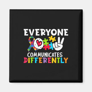 Jeder kommuniziert anders Sprachtherapie  Magnet