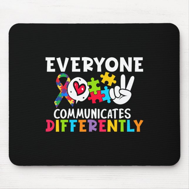 Jeder kommuniziert anders Sprachtherapie  Mousepad (Vorne)