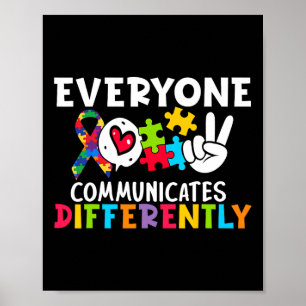 Jeder kommuniziert anders Sprachtherapie Poster