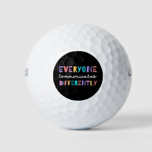 Jeder kommuniziert anders über Autismus-Bewusstsei Golfball