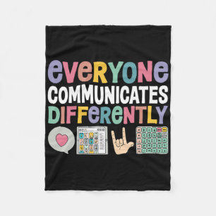 Jeder kommuniziert eine andere Sonderbildung Fleecedecke