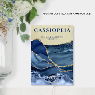 Jeder Konstellationsname, Blau und Gold Tischnummer