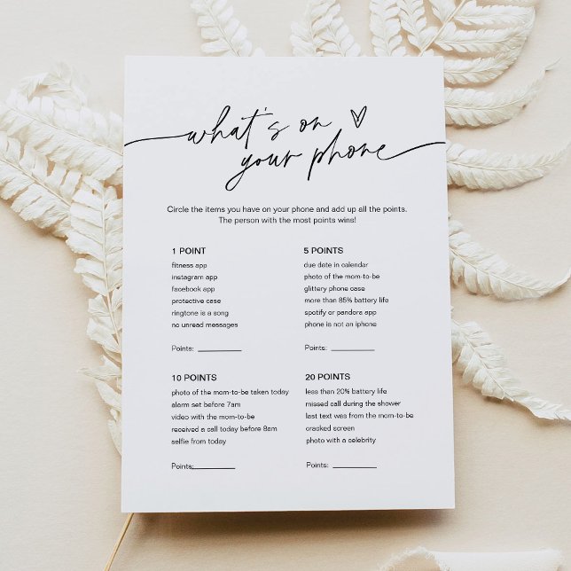 JEDER LEIGH Baby Shower Was ist auf deinem Handysp Einladung (Von Creator hochgeladen)